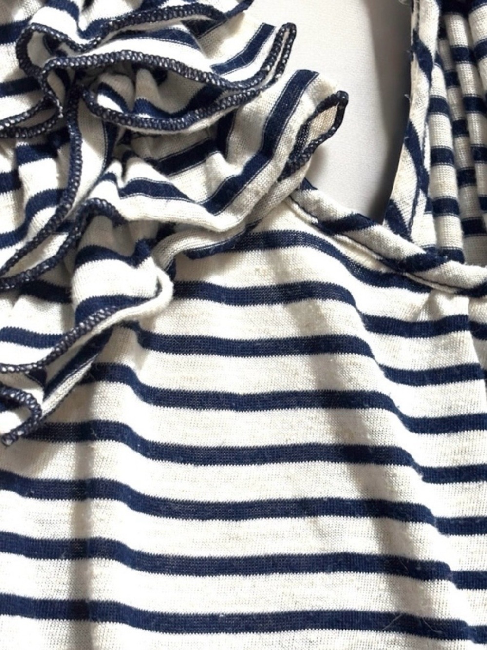 Striped Racerback Top with Ruffle Detail - Picture 3 of 10